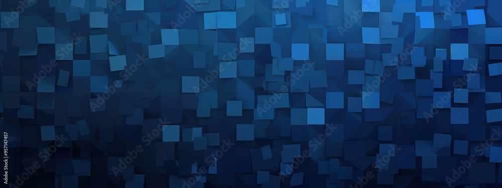 The color is a dark blue background with a pattern of small squares arranged in different geometric shapes. The squares should be small. The color is a dark blue background with a pattern of small squares arranged in different geometric shapes. The squares should be small.
