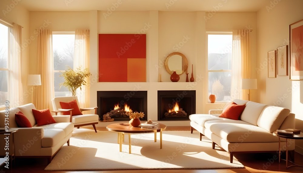Photo interior modern design room 3d illustration Photo interior modern design room 3d illustration