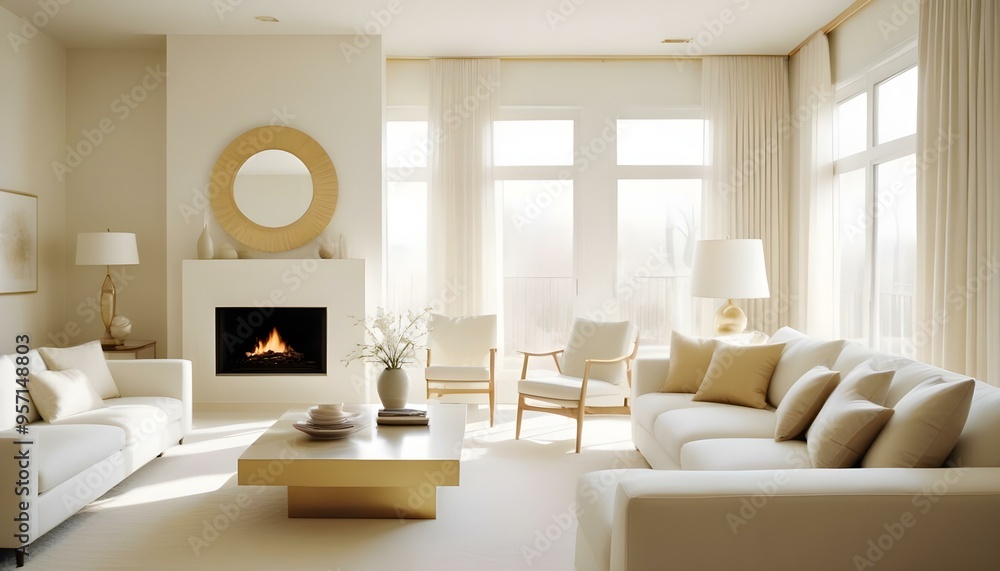 Fototapeta premium Photo interior modern design room 3d illustration