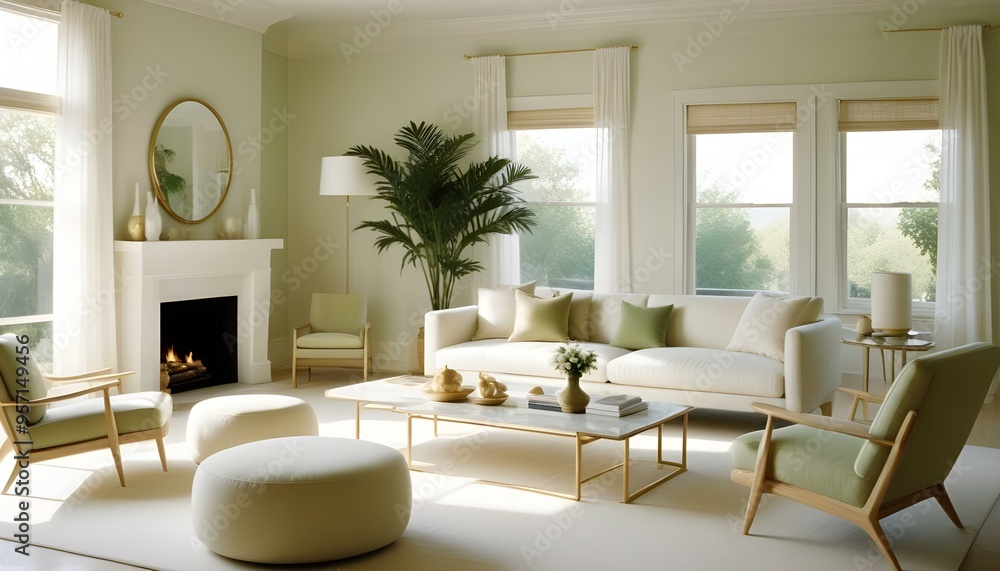 Fototapeta premium Photo interior modern design room 3d illustration