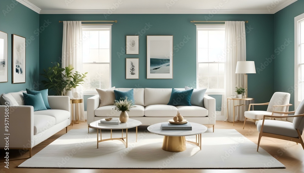 Photo interior modern design room 3d illustration Photo interior modern design room 3d illustration