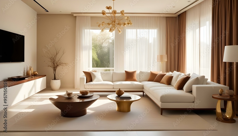 Fototapeta premium Photo interior modern design room 3d illustration