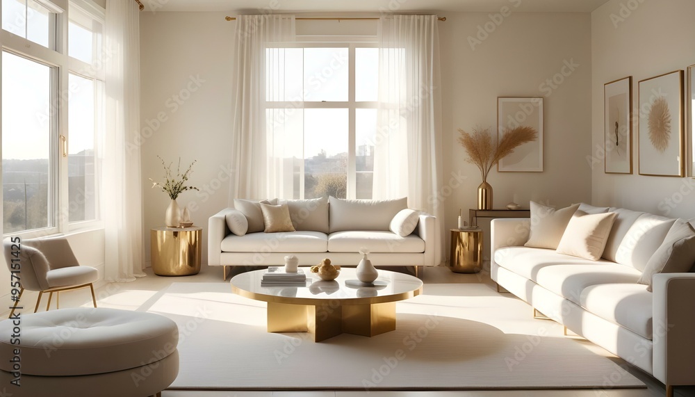 Fototapeta premium Photo interior modern design room 3d illustration