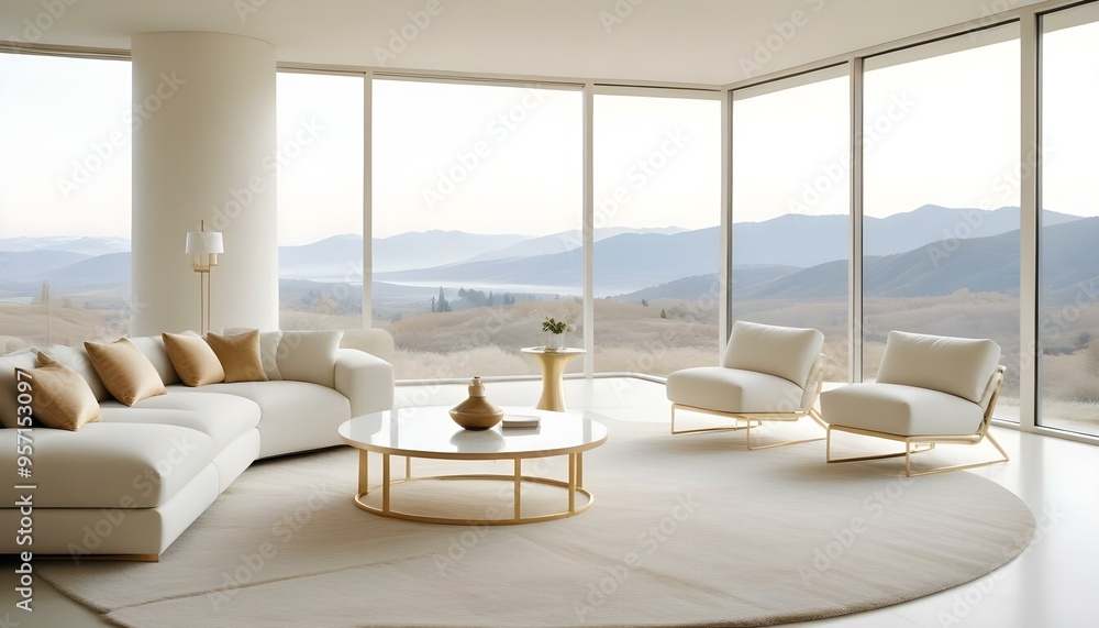 Photo interior modern design room 3d illustration Photo interior modern design room 3d illustration