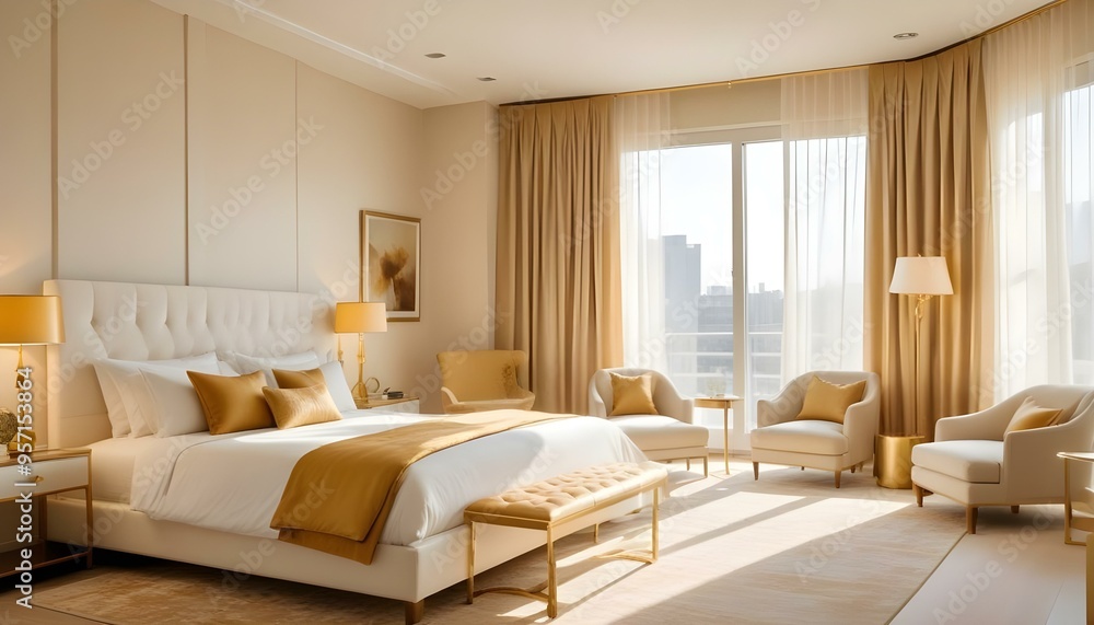 Fototapeta premium Photo interior modern design room 3d illustration