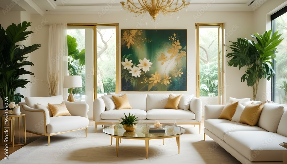 Fototapeta premium Photo interior modern design room 3d illustration