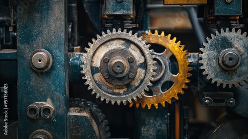 Close-up of Industrial Gears