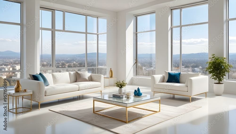 Photo interior modern design room 3d illustration Photo interior modern design room 3d illustration