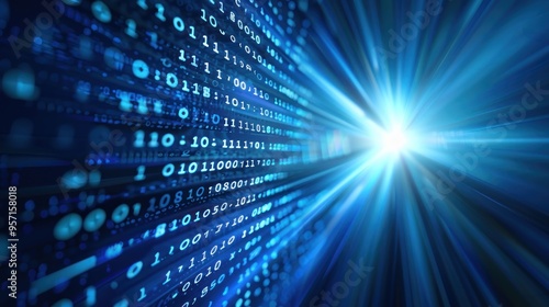 Abstract Digital Data Flow with Binary Code