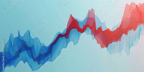 Unemployment Rate Over Time: Red & Blue Line Graph