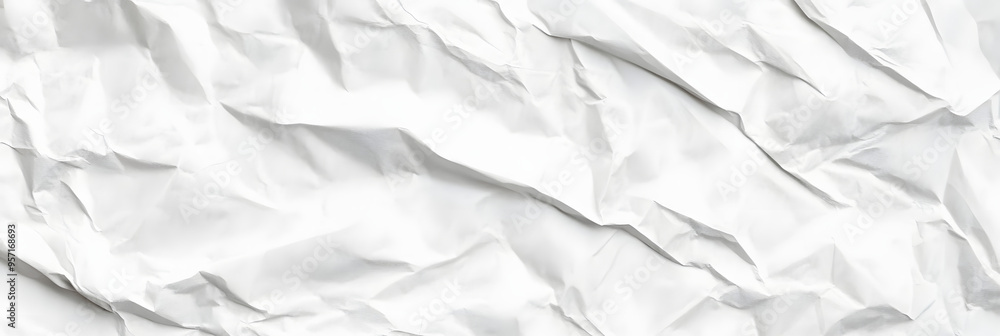 Obraz premium white crumpled paper background texture pattern overlay