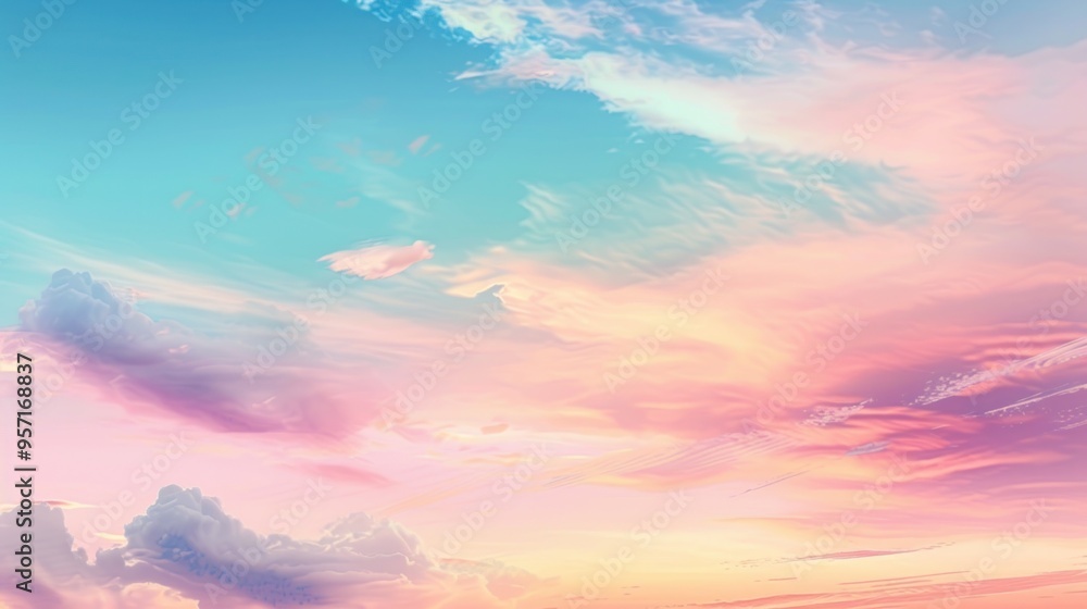 Obraz premium Pastel Sky at Sunset