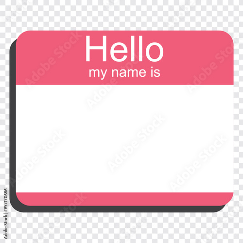 name badge template. hello my name is blank template. EPS 10.