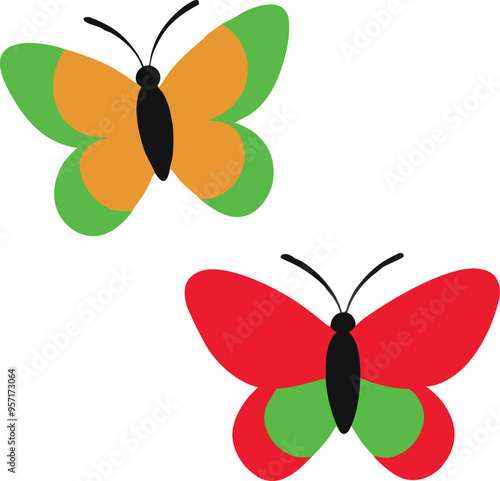 This set features realistic colorful butterflies in vivid hues to brighten your day and bring nature's beauty indoors
