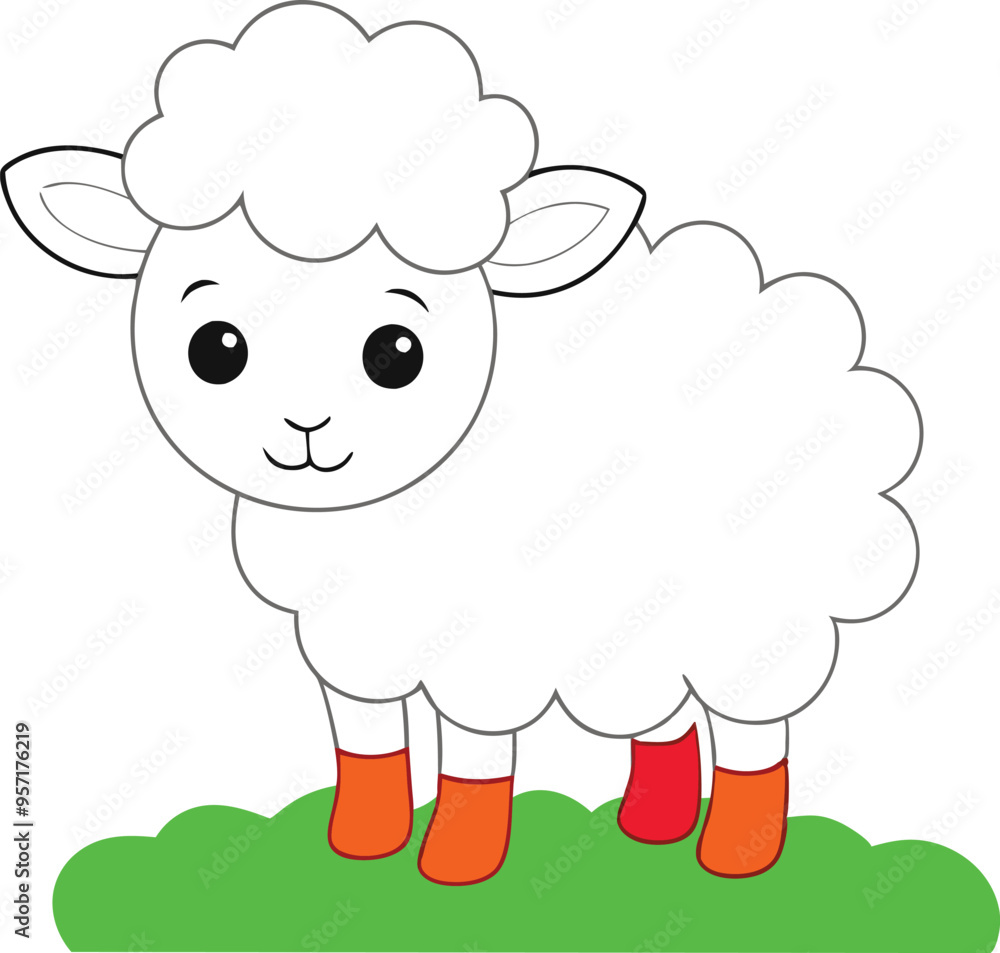 illustration of a cute sheep illustration of a cute sheep