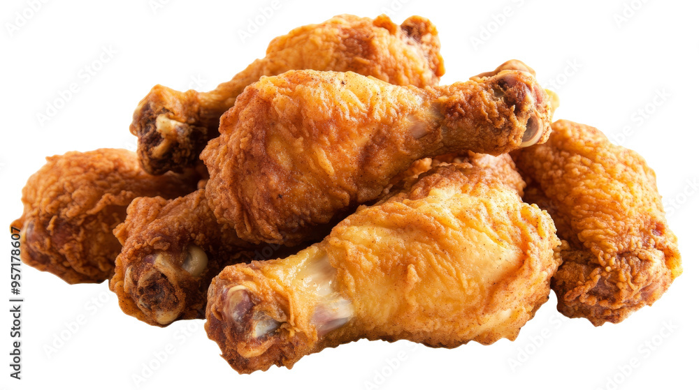 Crispy Fried Chicken Legs isolated on Background. Crispy Fried Chicken Legs isolated on Background.
