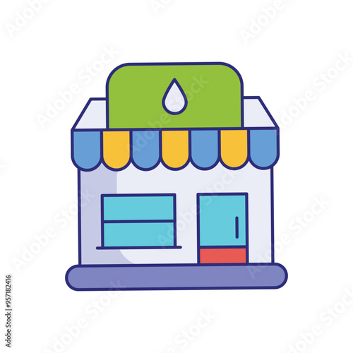 Milkshop vector icon photo