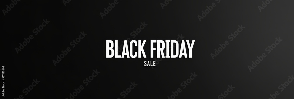 Bold Black Friday sale announcement with modern minimalistic design on a black background Bold Black Friday sale announcement with modern minimalistic design on a black background