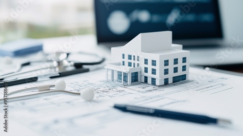 Hospital Building Model on Architect Plans 