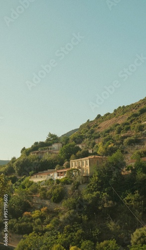 Wallpaper Mural village in the mountains Torontodigital.ca