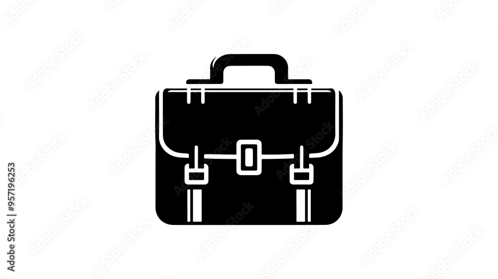 Briefcase silhouette vector illustration. Briefcase silhouette vector illustration.