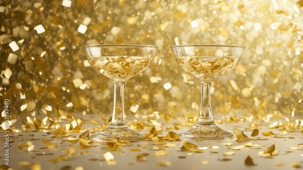 champagne glasses on the table champagne glasses on the table