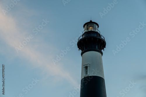 Bodie Island Lighthouse at sunset. Outer Banks OBX North Carolina