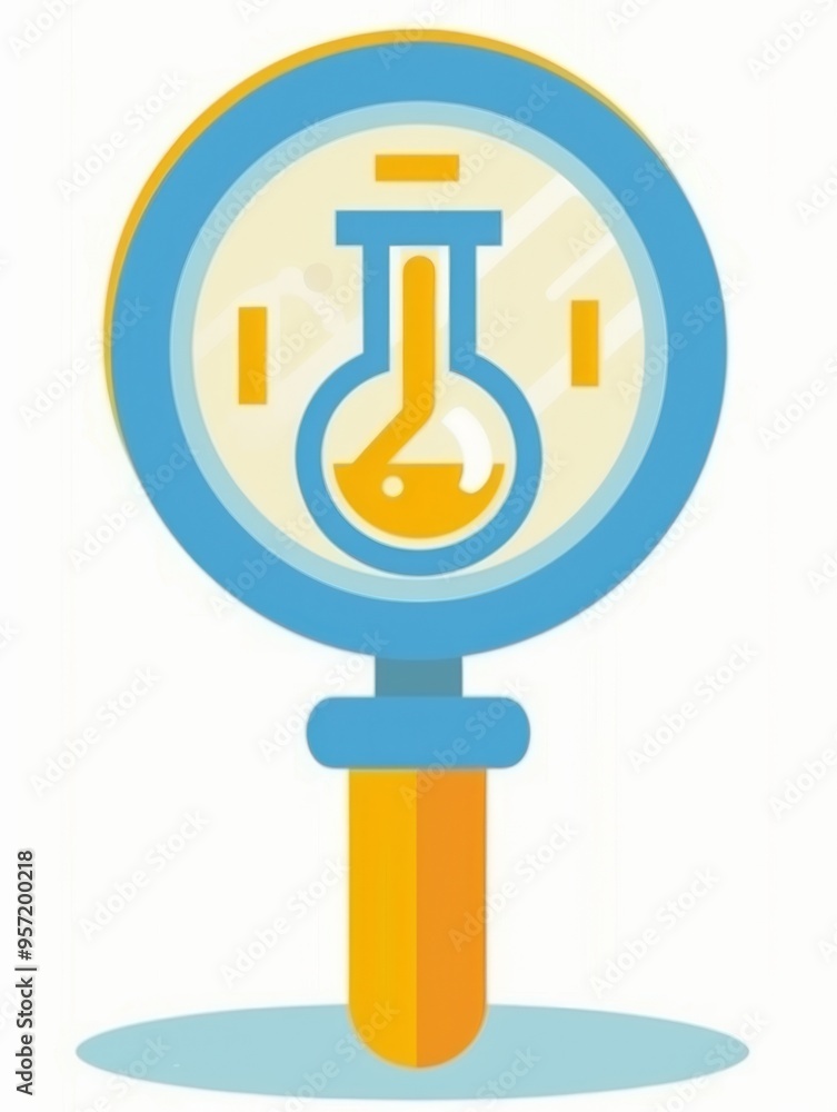 application icon, simple vector art, laboratory or a digital research tool, white background application icon, simple vector art, laboratory or a digital research tool, white background