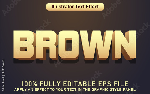 EDITABLE BROWN TEXT EFFECT