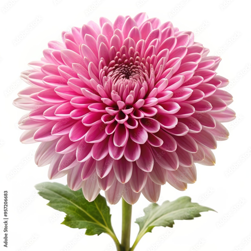 Fototapeta premium Pink Dahlia Bloom with Delicate Petals, Dahlia, Flower, Bloom