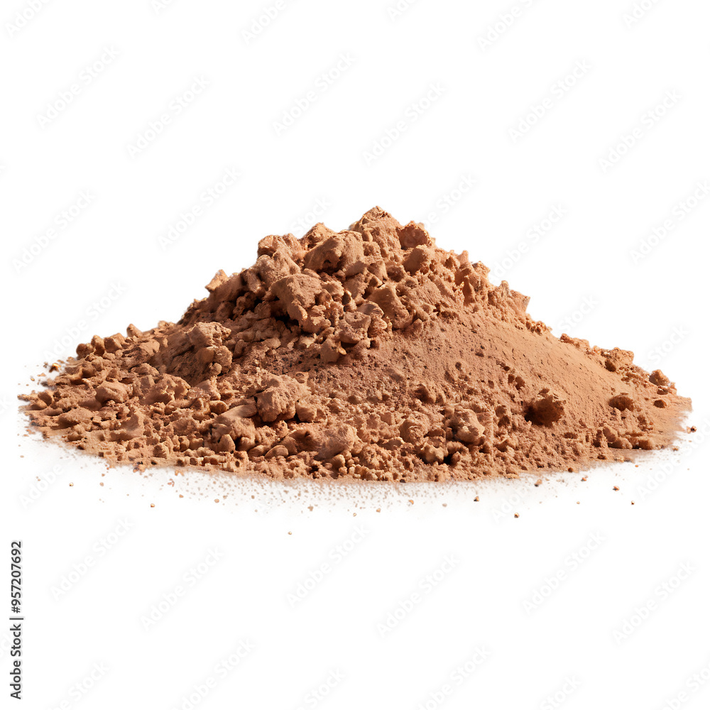 cocoa, coffee powder on a transparent background cocoa, coffee powder on a transparent background
