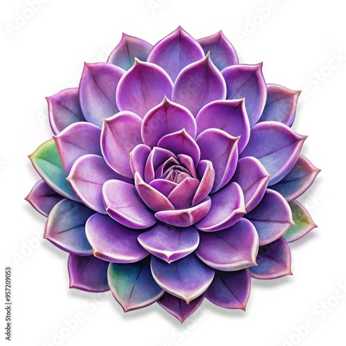 Wallpaper Mural Purple Succulent Rosette, Close-Up, Isolated, Floral, Succulents, Plant, Nature Torontodigital.ca