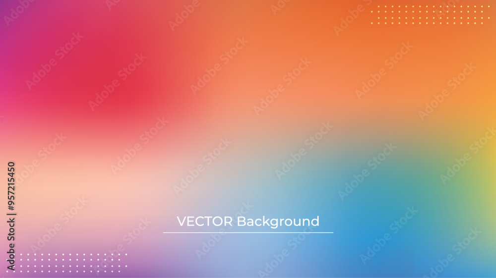 Smooth and blurry colorful gradient mesh background. Modern bright rainbow colors. Easy editable soft colored vector banner template. Premium quality Smooth and blurry colorful gradient mesh background. Modern bright rainbow colors. Easy editable soft colored vector banner template. Premium quality