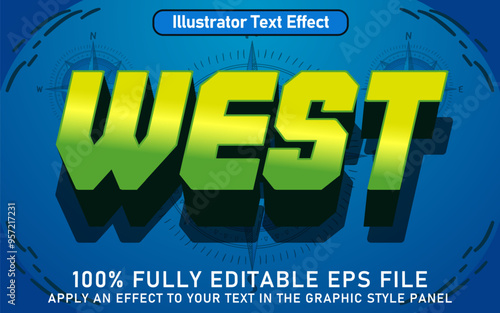 EDITABLE WEST TEXT EFFECT