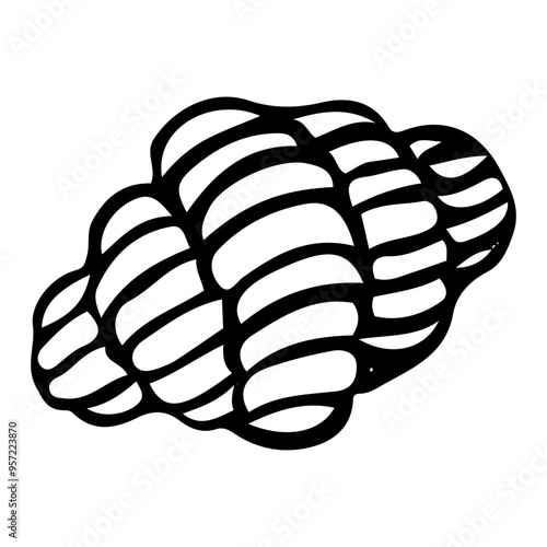 Macaroni shells hand drawn doodle. Pasta. Conchiglione, gnocchetti sardi. Wheat dough food. Food product. Side dish. Grocery. Vector sketch line art illustration.