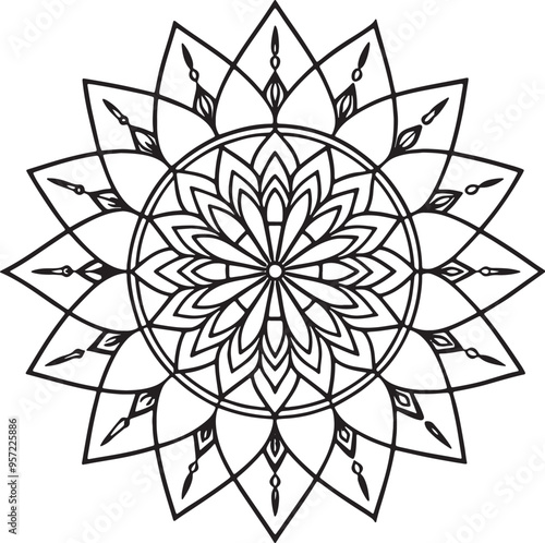 Handmade Mandala Coloring Page