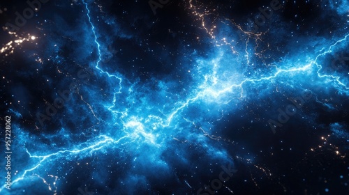 Wallpaper Mural lightning in the night sky background Torontodigital.ca