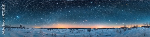 Wallpaper Mural Wide night sky panorama filled with stars on a clear winter evening. Torontodigital.ca