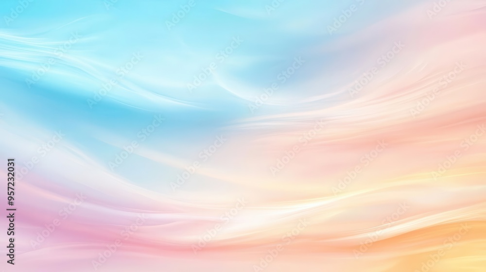 Blurred sky with soft clouds, background, serene copy space Blurred sky with soft clouds, background, serene copy space