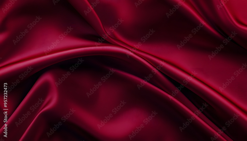 Obraz premium a sumptuous burgundy silk texture creates an elegant and luxurious background perfectly suited for fashion beauty and romantic design concepts luxury love and rich fabric generative ai