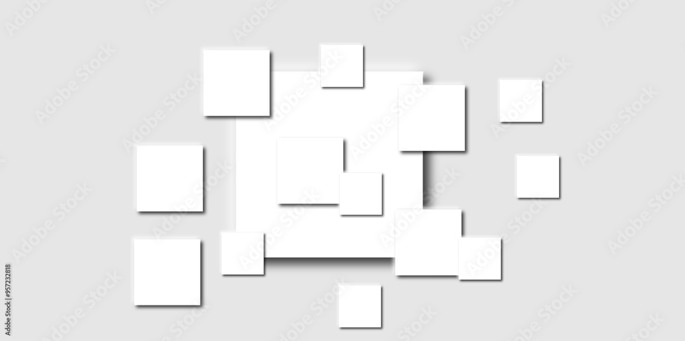 Abstract white square shape geometric gray background. vector illustration, seamless technology concept layered geometric line triangle shapes background. paper texture design. Abstract white square shape geometric gray background. vector illustration, seamless technology concept layered geometric line triangle shapes background. paper texture design.