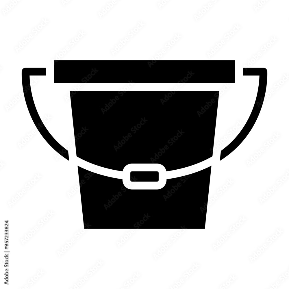 Toy Bucket Vector Glyph Icon Design Toy Bucket Vector Glyph Icon Design