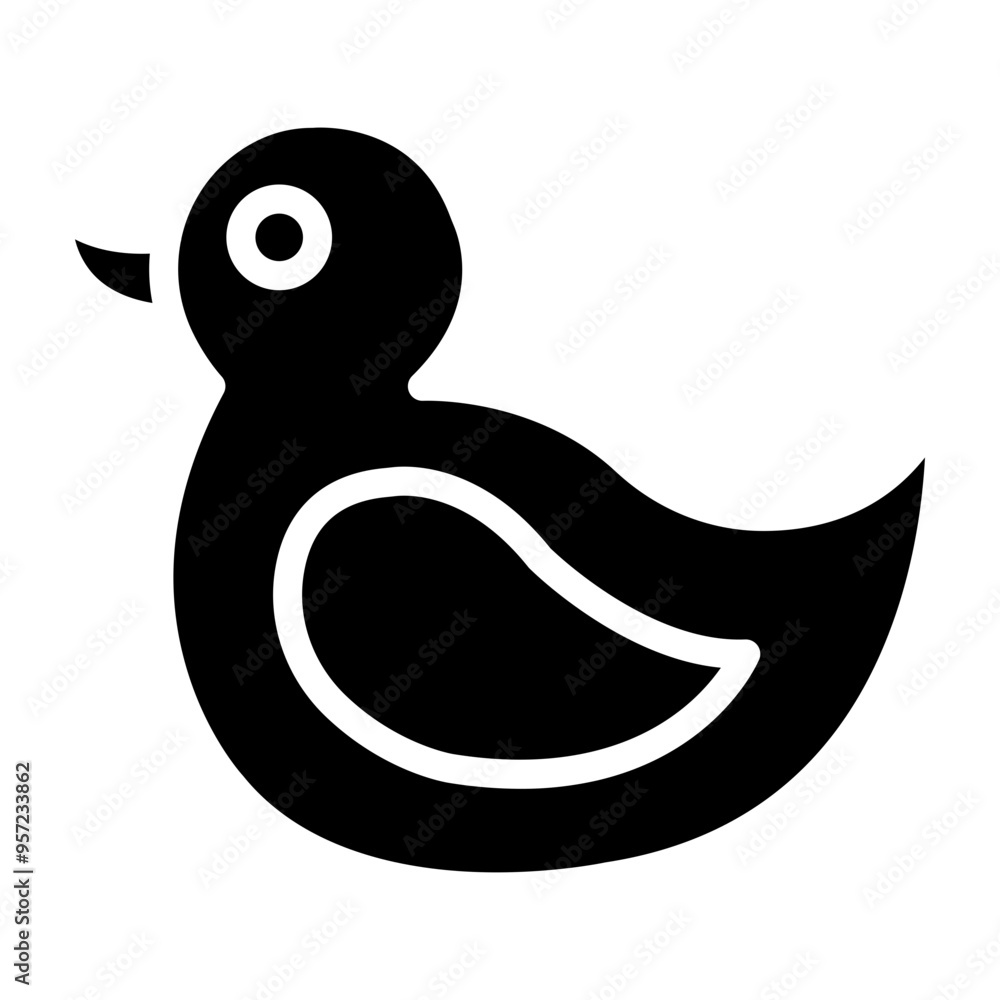 Toy Duck Vector Glyph Icon Design Toy Duck Vector Glyph Icon Design