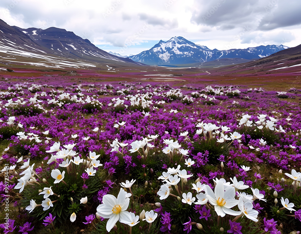 Fototapeta premium Arctic tundra ecosystem