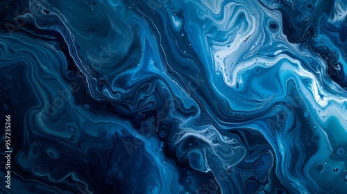 "Azure Fluidity: The Art of Grunge and Flow"