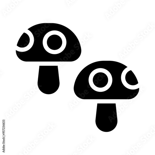 Mushroom Vector Glyph Icon Design