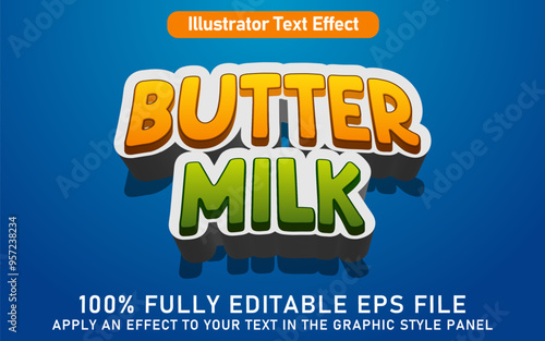 EDITABLE BUTTER MILK TEXT EFFECT