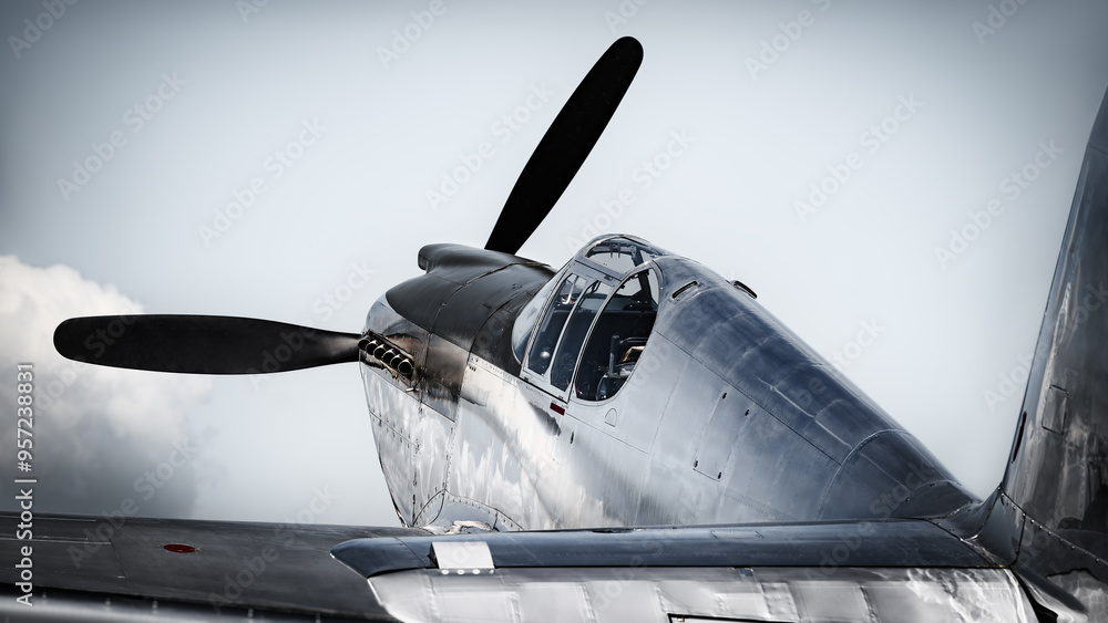 cockpit of a historical fighter plane