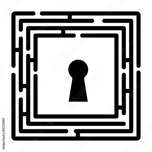 Escape Rooms Vector Glyph Icon Design