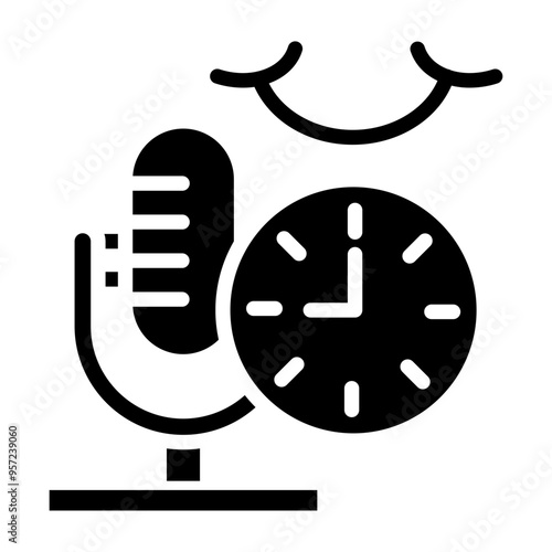 Standup Comedy Vector Glyph Icon Design